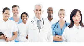 Medical team of doctors and nurses